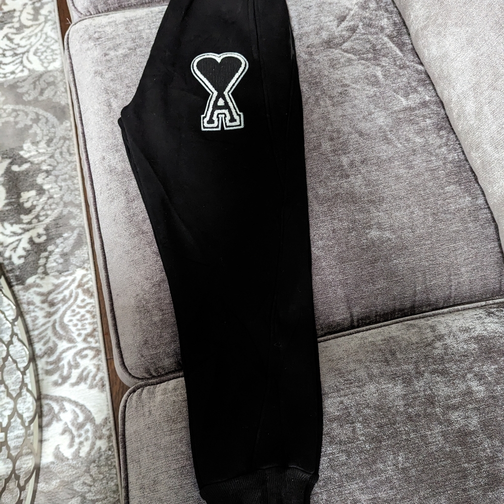 Ami Black Track Pants with Logo